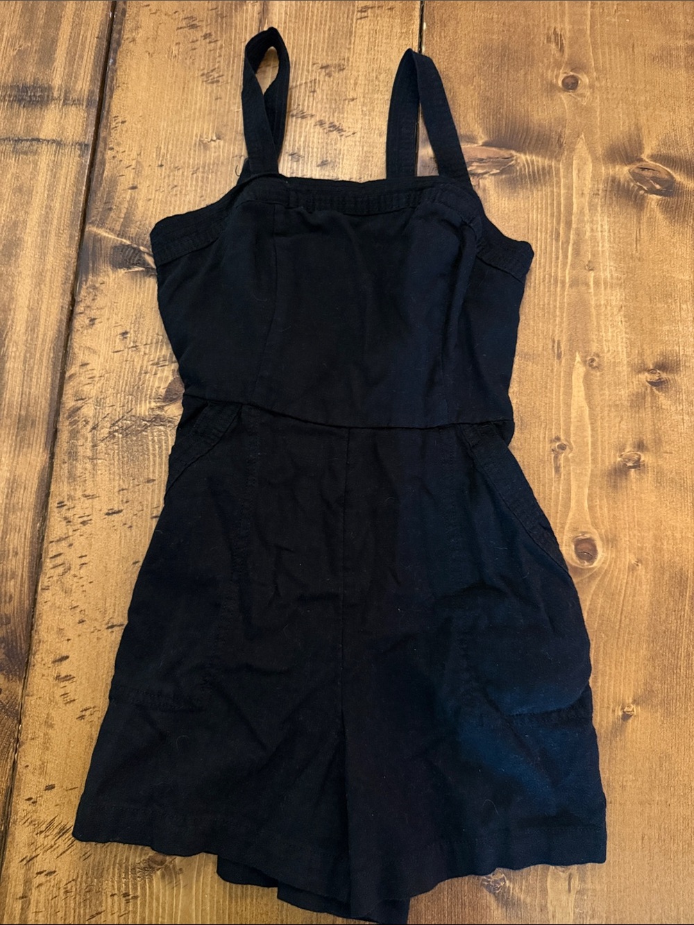 Old Navy Black Sleeveless Romper with Pockets